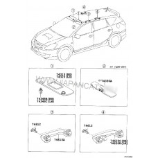 Ручка салонная Toyota Caldina / Corolla / Allion / Raum, комплект с крепежом Ручка салонная Toyota Caldina / Corolla / Allion / Raum, комплект с крепежом