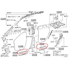 Накладка порога Lexus RX200t / RX350 / RX450h Комплект 4 шт Накладка порога Lexus RX200t / RX350 / RX450h Комплект 4 шт