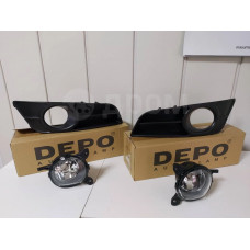 Фара противотуманная Toyota Corolla 04 Europe, комплект 2 шт, Depo Фара противотуманная Toyota Corolla 04 Europe, комплект 2 шт, Depo