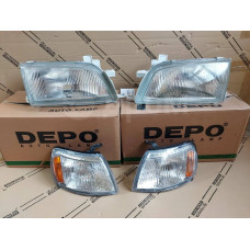 Фара Toyota Corona / Carina E 92-96 ST190 Комплект Depo Фара Toyota Corona / Carina E 92-96 ST190 Комплект Depo