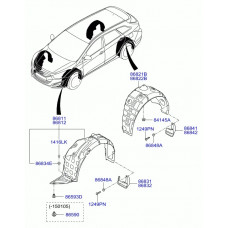 Подкрылок передний левый Hyundai i40 Подкрылок передний левый Hyundai i40