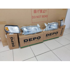 Фара Toyota Corolla 91-02 Комплект Depo (Евросвет) AE100 Фара Toyota Corolla 91-02 Комплект Depo (Евросвет) AE100