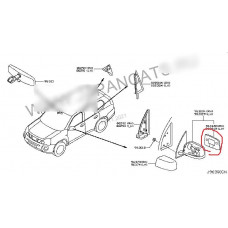 Стекло зеркала правое Nissan X-Trail T31 10 Стекло зеркала правое Nissan X-Trail T31 10