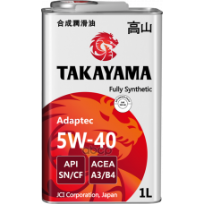 Масло моторное 5W40 1л TAKAYAMA ADAPTEC SNCF A3B4 Масло моторное 5W40 1л TAKAYAMA ADAPTEC SNCF A3B4